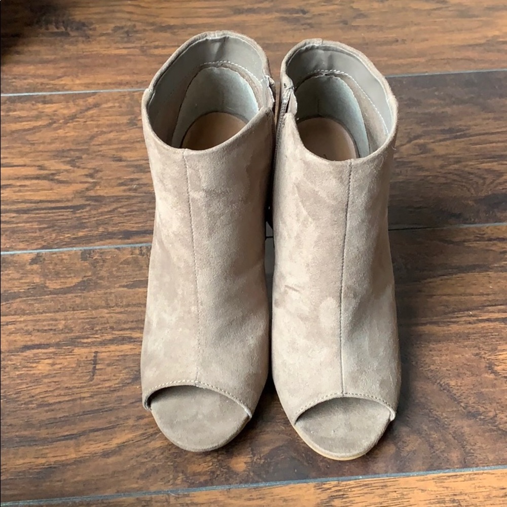 Taupe Open Toe Bootie - image 1